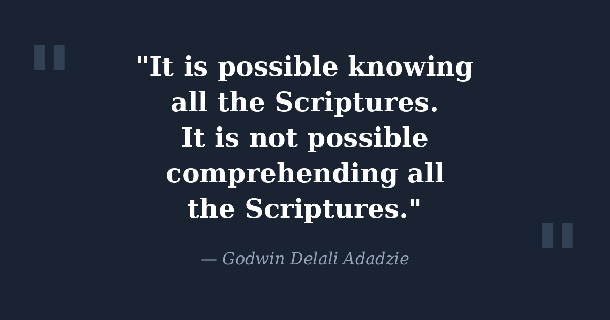Understanding vs. Knowing Scripture: A Catholic Perspective