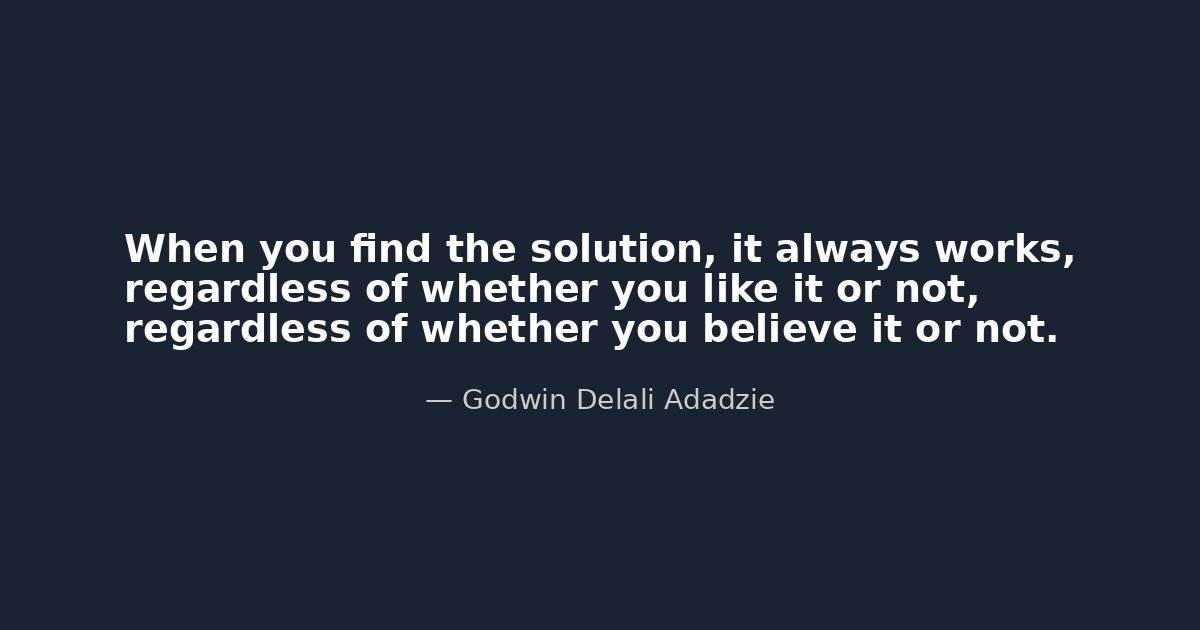 Truth Works Regardless: Why Real Solutions Don’t Need Your Approval